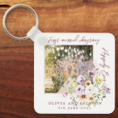 1フォトニューリウェッド1st結婚したクリスマスピンク文字 キーホルダー (正面)