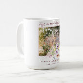 1フォトニューリウェッド1st結婚したクリスマスピンク文字 コーヒーマグカップ (正面左)