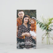 1フォトハッピーホリデーズスノーフレークスクリスマスフレーム シーズンカード (スタンド正面)