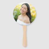 1フォトパープル卒業スクリプトモダンハートキャップ ハンドファン (裏面)