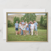 1フォトファミリーエレガント懇親会ブラックと金ゴールド 招待状 (裏面)