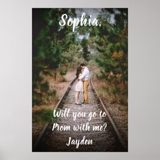 1フォトプロムまたはHOCOプロポーザルかわいいプロポーザルアイディア ポスター (正面)