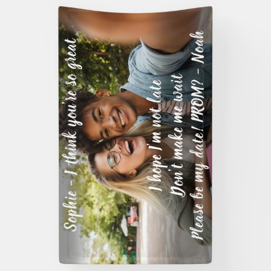 1フォトプロムまたはHOCOプロポーザルかわいいプロポーザルアイディア 横断幕 (縦)