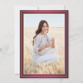 1フォトマエレガントルーン赤金ゴールド黄色 招待状 (裏面)