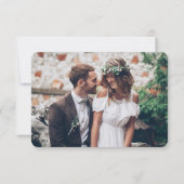 1フォトミールのオプション曲のリクエストシンプルの結婚 出欠カード (裏面)