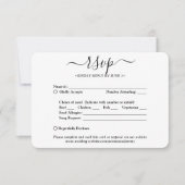 1フォトミールのオプション曲のリクエストシンプルの結婚 出欠カード (正面)