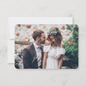 1フォトミールシンプルオプシモダンョミニマルン結婚の 出欠カード (裏面)