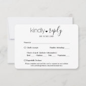 1フォトミールシンプルオプシモダンョミニマルン結婚の 出欠カード (正面)