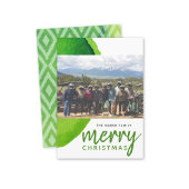 1フォトメリークリスマスモダン抽象芸術水の色 シーズンカード