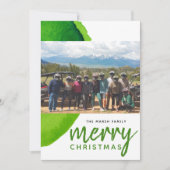 1フォトメリークリスマスモダン抽象芸術水の色 シーズンカード (正面)