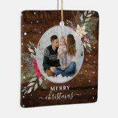 1フォトリースクリスマスオーナメントヴィンテージウッド セラミックオーナメント (右)