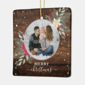 1フォトリースクリスマスオーナメントヴィンテージウッド セラミックオーナメント (左)