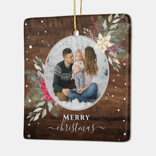 1フォトリースクリスマスオーナメントヴィンテージウッド セラミックオーナメント (左)