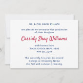 1フォトレモダンッドホワイトとブルーグラデーション 案内状 (裏面)