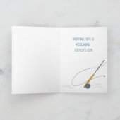 1フライ人手引き父の日帰りグリーティングカード カード (内部)