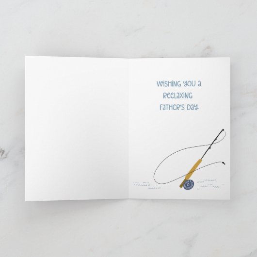 1フライ人手引き父の日帰りグリーティングカード カード (内部)