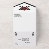 1フランスの分の1ゴシックRSVP三つ折り結婚の オールインワン招待状 (外側)