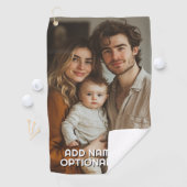 1フルフォトとシンプルChunky文字テンプレート ゴルフタオル (インサイチュ)