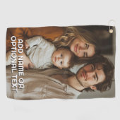 1フルフォトとシンプルChunky文字テンプレート ゴルフタオル (横)