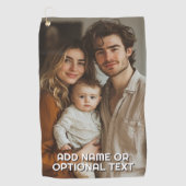 1フルフォトとシンプルChunky文字テンプレート ゴルフタオル (正面)