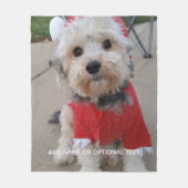 1フルフォトカスタム文字 – 垂直ポートレート フリースブランケット (正面)