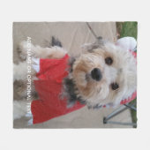 1フルフォトカスタム文字 – 垂直ポートレート フリースブランケット (正面(横))