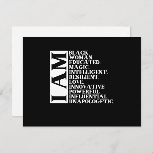 1ブラックウーマンことわざアムマヌエル.png 案内ポストカード (正面/裏面)