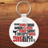1ブラックベルト2空手Tシャツ&アパレル キーホルダー (正面)
