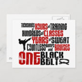 1ブラックベルト2空手Tシャツ&アパレル ポストカード (正面/裏面)