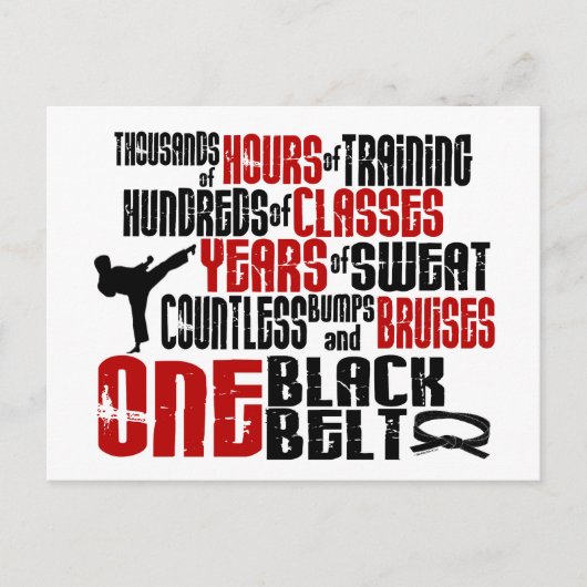 1ブラックベルト2空手Tシャツ&アパレル ポストカード (正面)