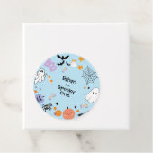 1ブルーハロウィン不気味1st誕生日メッセージカード フェイバータグ (インサイチュ)