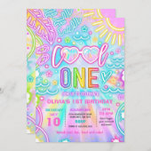 1プクールール1st誕生日パーティー 招待状 (正面/裏面)