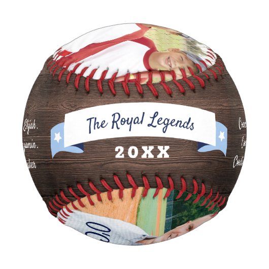 #1ベストコーチフォトチーム名簿木目木目 野球ボール (正面)