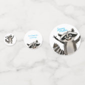 1ベビーターンのためのRacoon誕生日パーティー コンフェッティ (正面)