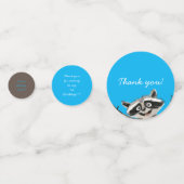 1ベビーターンのためのRacoon誕生日パーティー コンフェッティ (裏面)