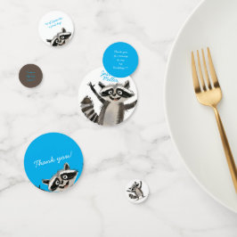 1ベビーターンのためのRacoon誕生日パーティー コンフェッティ