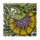 1ペアのレプロアンティークデモーガンフローラ タイル (正面)