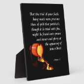 1ペテロ1:7プラーク フォトプラーク (側面)