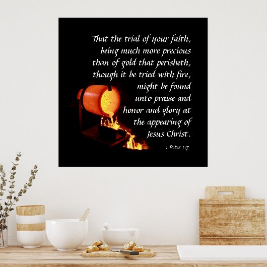 1ペテロ1:7 ポスター (キッチン)