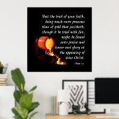 1ペテロ1:7 ポスター (ホームオフィス)