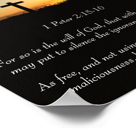 1ペテロ2:15-16 ポスター (角)
