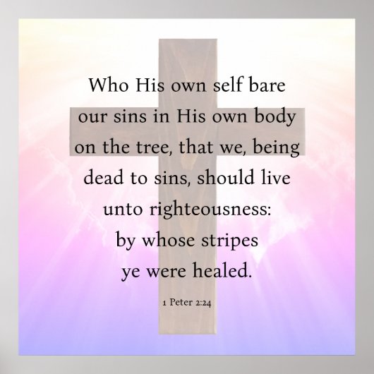 1ペテロ2:24 ポスター (正面)
