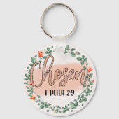 1ペテロ2:9キリスト教の聖書聖句 キーホルダー (正面)