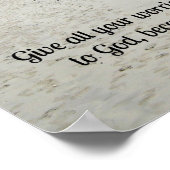 1ペテロ5与え:7あなたの悩み気にと神に対して ポスター (角)