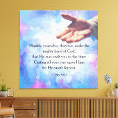 1ペテロ5:6-7 キャンバスプリント (インサイチュ (リビング))