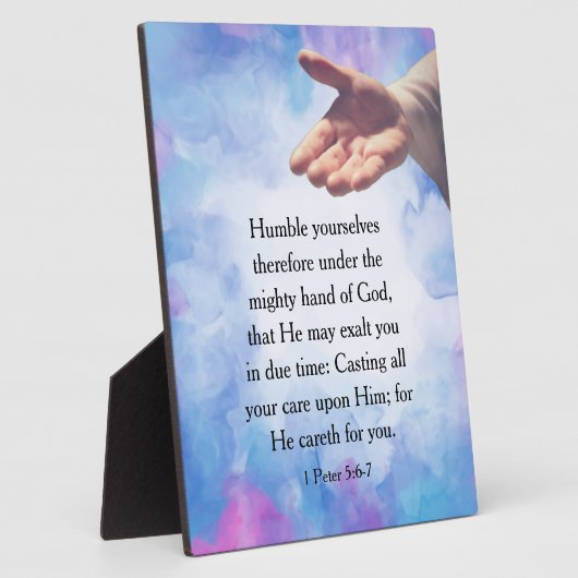 1ペテロ5:6-7 フォトプラーク (側面)
