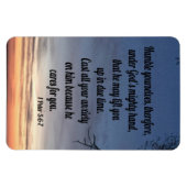 1ペテロ5:6-7 マグネット (横)