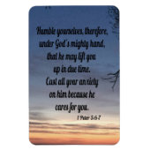 1ペテロ5:6-7 マグネット (縦)