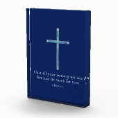 1ペテロ5:7ミニマリストクロス フォトブロック (右)