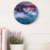 1ペテロ5:7金ゴールドキリスト教祈りの言葉 ラージ壁時計